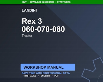 Landini Rex 060-070-080 F-Ge Tractor Workshop Manual PDF - Stage V
