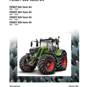 Fendt 800 Vario s4 Tractor Workshop Manual PDF | Service Repair | Instant Download image 2