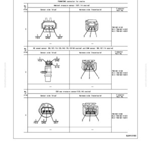 May include: Diagram showing engine connectors, including ambient pressure, NE speed, and EGR pressure sensors. Each sensor diagram details the sensor and harness sides, with pin labels and T-adapter part numbers. The diagram is labelled "Troubleshooting."