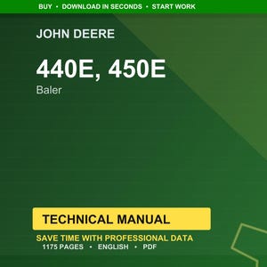 Teknisk manual för John Deere 440E och 450E balpress i PDF-format | Nedladdning direkt bild 1