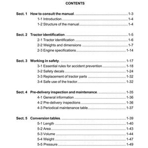 Peut inclure: Page d'un manuel intitul&eacute; &laquo; INTRODUCTION &raquo; avec une table des mati&egrave;res. Les sections incluent &laquo; Comment consulter le manuel &raquo;, &laquo; Identification du tracteur &raquo; et &laquo; Travailler en s&eacute;curit&eacute; &raquo;. Les num&eacute;ros de page sont &agrave; droite.