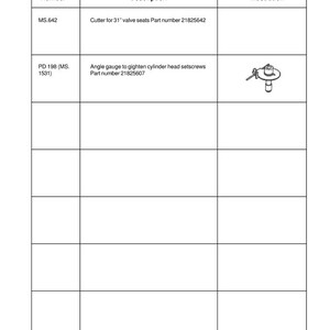 May include: A page from a workshop service manual titled "Engine". It lists special tools, including a cutter for 31" valve seats and an angle gauge for cylinder head setscrews. The manual is for MF275 Xtra & MF290 Xtra.