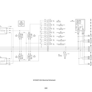 May include: A detailed electrical schematic diagram with lines, boxes, and text labels. The diagram is labeled "N152657-UN: Electrical Schematic" and includes various components and connections, likely for automotive or industrial use.