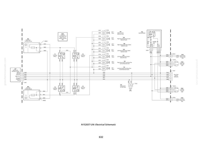 May include: A detailed electrical schematic diagram with lines, boxes, and text labels. The diagram is labeled "N152657-UN: Electrical Schematic" and includes various components and connections, likely for automotive or industrial use.