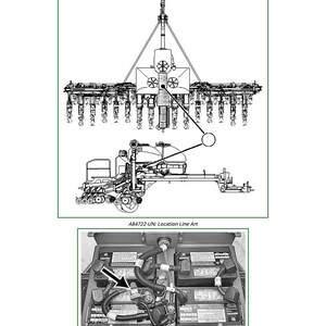 May include: Diagram of a planter battery fuse connector, labeled XF51. The image includes a line art diagram of the planter and a machine graphic showing the battery and fuse connector.