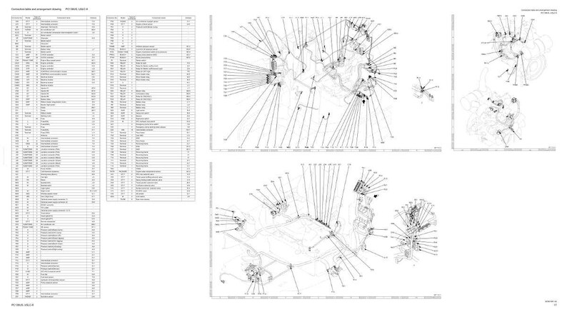 May include: A technical diagram with multiple sections, featuring numerous lines, arrows, and labels. The diagram likely illustrates the components and connections of a mechanical system. The layout includes a parts list and several detailed drawings.