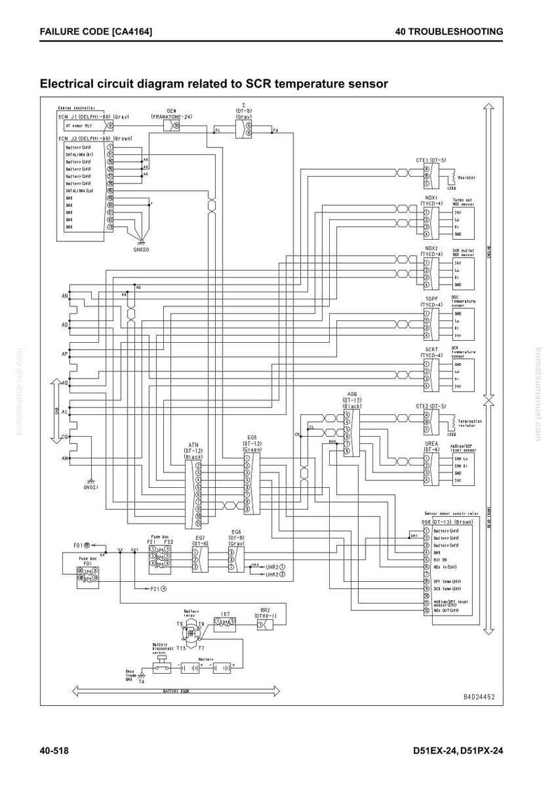 Komatsu D51EX-24 D51PX-24 Bandschaktmaskin 4D107E-3 Servicemanual bild 8