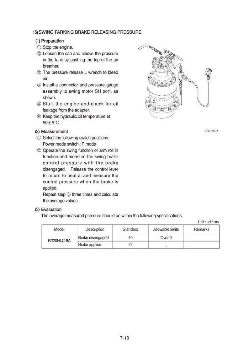HYUNDAI R220NLC-9A Crawler Excavator Service Manual | PDF | Instant Download image 4