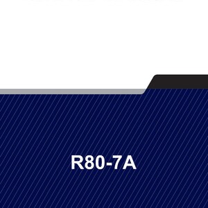 May include: A service manual with the text "SERVICE MANUAL" in black at the top. The bottom section is dark blue with white diagonal lines and the text "R80-7A".