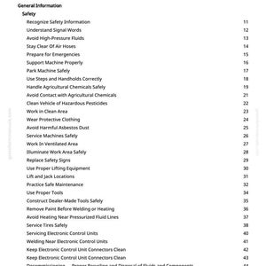 K&ouml;nnte beinhalten: Eine wei&szlig;e Seite mit einem schwarzen Inhaltsverzeichnis f&uuml;r ein Handbuch. Die Tabelle listet Sicherheitsthemen wie &bdquo;Hochdruckfl&uuml;ssigkeiten vermeiden&ldquo; und &bdquo;Schutzkleidung tragen&ldquo; auf. Die Seitenzahl ist 2.