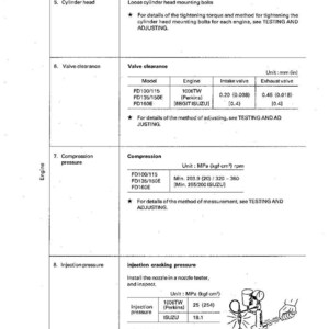 Komatsu FD100 FD115 FD135 FD150E FD160E-6 Gaffeltruck Servicemanual Reparation Verkstad Pdf Ladda ner bild 5