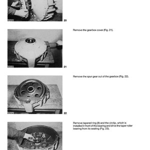 Puede incluir: Una serie de im&aacute;genes en blanco y negro que ilustran componentes mec&aacute;nicos y pasos de montaje. Las im&aacute;genes incluyen una caja de cambios, engranajes e instrucciones con figuras y texto. El texto incluye "DOMINATOR 108 SL - 78 S".