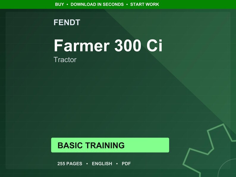 Fendt Farmer 300 ci トラクター サービス トレーニング マニュアル PDF | トレーニング ガイド | 即時ダウンロード 画像 1