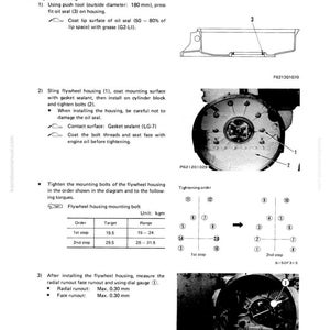 K&ouml;nnte beinhalten: Technische Zeichnung zur Demontage und Montage des Schwungradgeh&auml;uses. Enth&auml;lt Diagramme von Teilen, Anzugsreihenfolge und Drehmomentangaben. Der Au&szlig;endurchmesser des &Ouml;ldichtrings betr&auml;gt 180 mm.