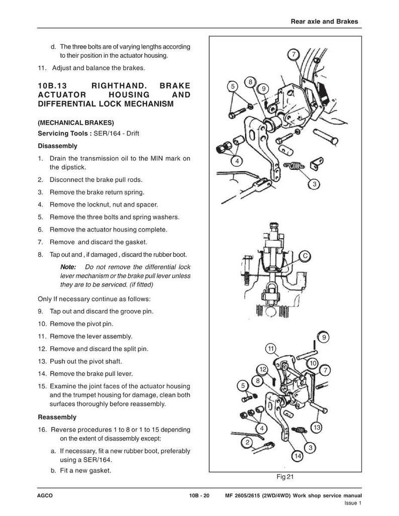 Massey ferguson 2605 2615 Tractor Service Manual PDF | Workshop Repair | Instant Download image 8