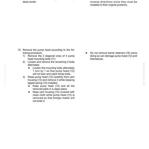 Peut inclure: Page d'un manuel technique intitul&eacute; "50 D&eacute;montage et assemblage". Le texte d&eacute;crit des &eacute;tapes de d&eacute;montage et d'assemblage, avec des num&eacute;ros de pi&egrave;ces et des sch&eacute;mas.