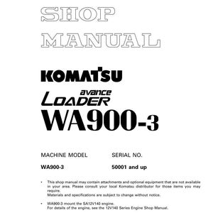 Komatsu WA900-3 Hjullastare Servicemanual Reparation Verkstad PDF bild 3