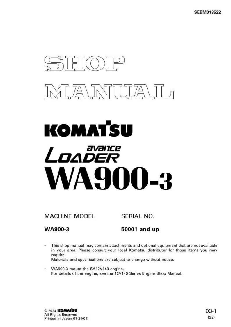 Komatsu WA900-3 Hjullastare Servicemanual Reparation Verkstad PDF bild 3