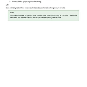 以下が含まれることがあります： ゲージと継手の取り付け手順が記載された白いページ。テキストには、さまざまなコンポーネントを接続する手順と、圧力制限に関する注意が含まれています。ドキュメントには番号3542が付いています。
