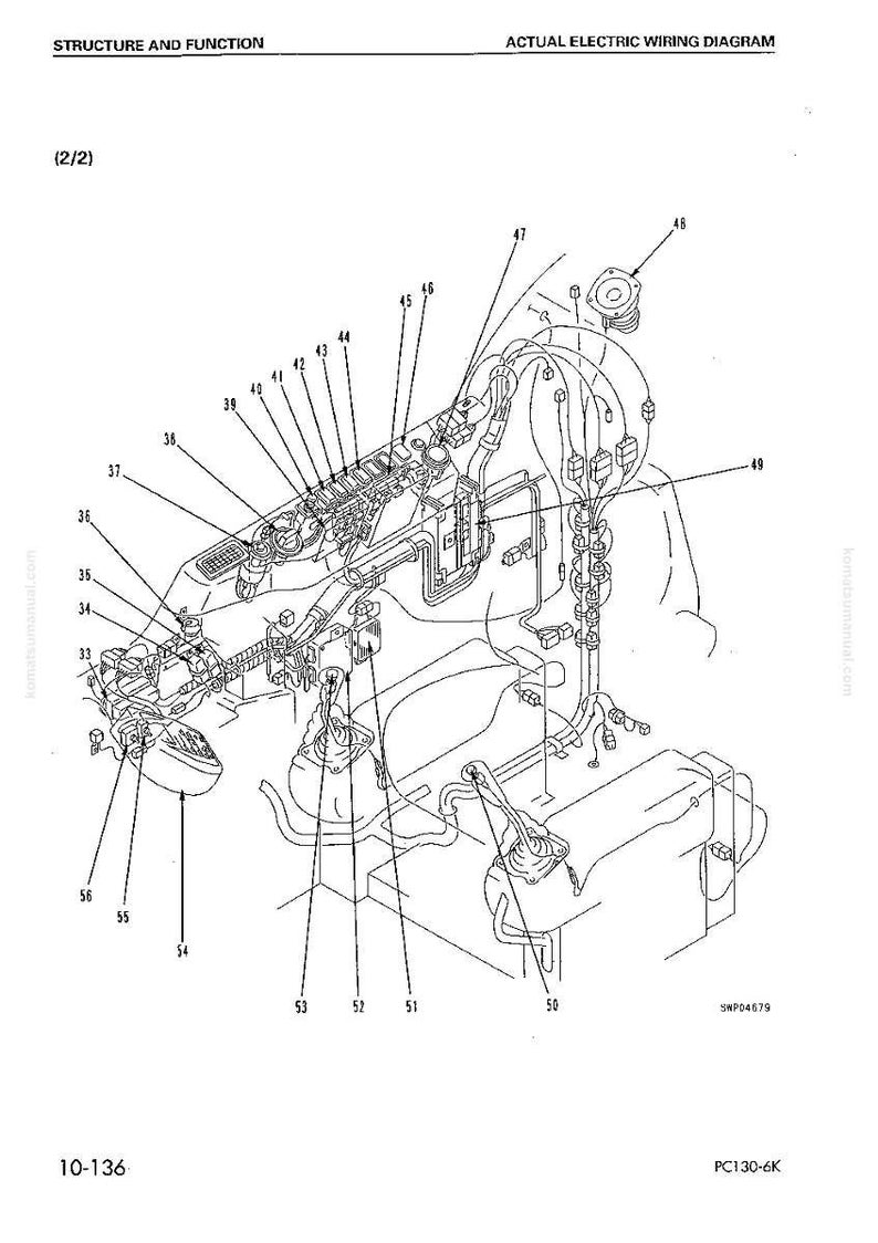 May include: An actual electric wiring diagram, labeled with numbers, showing the structure and function of various components. The diagram includes text and is in black and white.