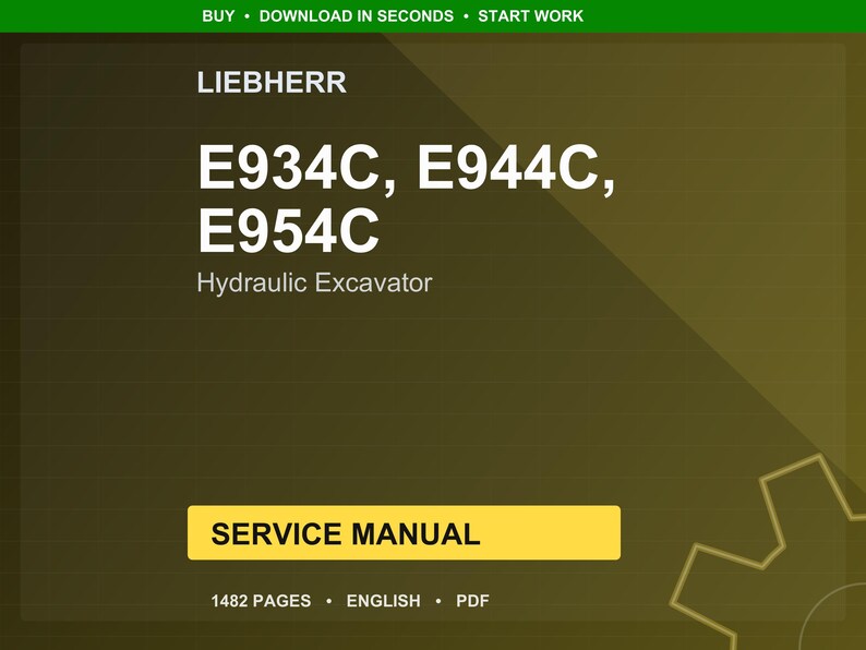 Liebherr E934c e944c e954c Servicehandleiding hydraulische graafmachine, pdf | Werkplaatsreparatie | Direct downloaden afbeelding 1