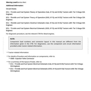 John Deere 6100J, 6115J, 6125J traktordiagnosmanual i pdf-format | Direkt nedladdning bild 4