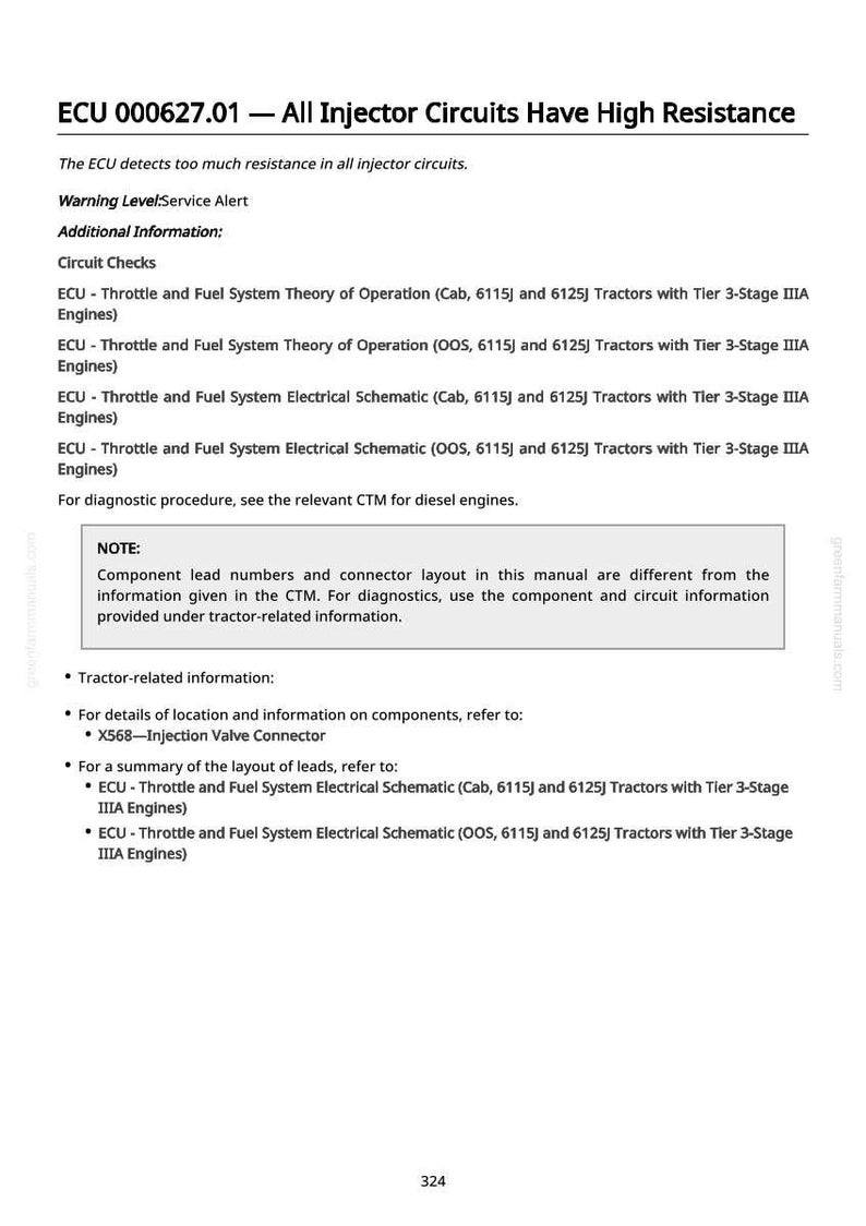 John Deere 6100J, 6115J, 6125J traktordiagnosmanual i pdf-format | Direkt nedladdning bild 4