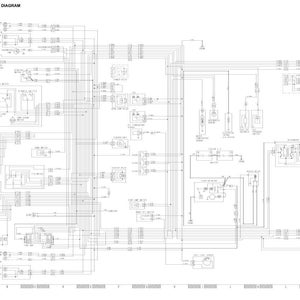 May include: An electrical circuit diagram with the title "ELECTRICAL CIRCUIT DIAGRAM" at the top. The diagram is a complex network of lines, symbols, and text, all in black and white, representing the wiring and components of an electrical system.