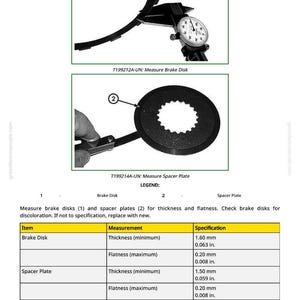 K&ouml;nnte beinhalten: Diagramm von Bremsscheibenkomponenten mit Messungen. Enth&auml;lt eine Bremsscheibe, die mit einem Messschieber gemessen wird, und eine Distanzplatte. Text zeigt eine Mindestdicke von 1,60 mm f&uuml;r die Bremsscheibe.