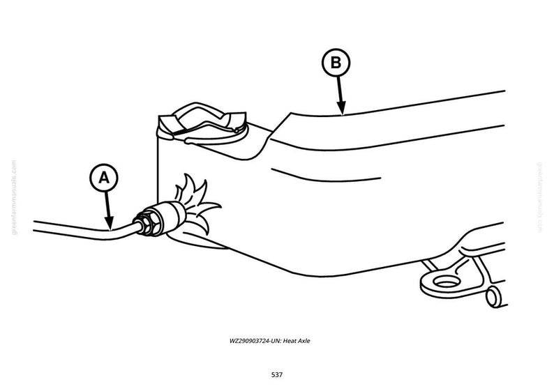 May include: Line drawing of a heat axle component with labels A and B. The image shows a detailed view of the axle, including a hose, connector, and other mechanical parts. The text "WZ290903724-UN: Heat Axle" is at the bottom.