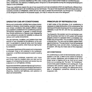 K&ouml;nnte beinhalten: Eine gedruckte Seite mit Text &uuml;ber Klimaanlagen f&uuml;r Fahrzeuge, einschlie&szlig;lich Informationen zu K&auml;ltemitteln, der Klimaanlage der Fahrerkabine und den Prinzipien der K&auml;ltetechnik. Das Dokument tr&auml;gt den Titel "Air Conditioning System for HFC 134a Refrigerant".