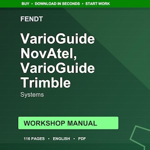 Manuale di officina/assistenza per sistemi Fendt Varioguide Novatel Trimble in formato PDF / Download immediato