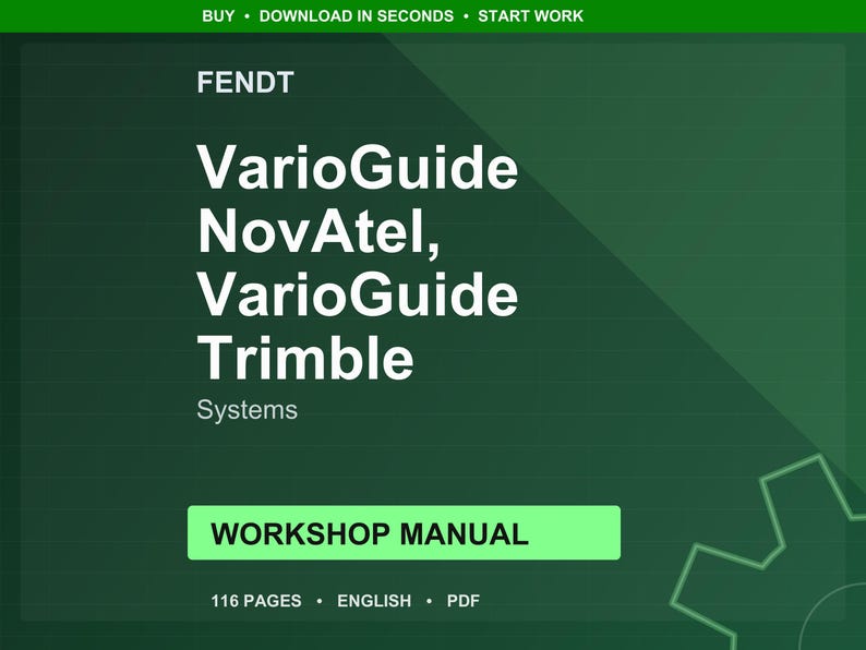 Fendt Varioguide novatel trimble Systems Workshop Manual PDF | Service Repair | Instant Download image 1