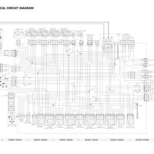 May include: A detailed electrical circuit diagram for a vehicle's cab, with the title "CAB ELECTRICAL CIRCUIT DIAGRAM" at the top. The diagram is a complex network of lines, symbols, and components, all in black and white, on a white background.