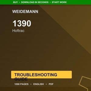 Weidemann 1390 Hoftrac Troubleshooting Manual PDF | Diagnostic Guide | Instant Download image 1
