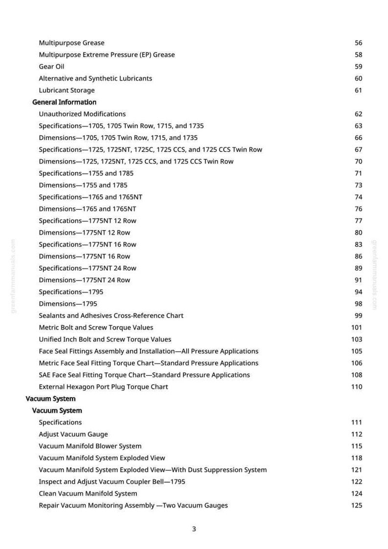 John Deere 1725C 1795 1775Nt 12 16 24 Row Planter Repair Manual PDF | Service Workshop | Instant Download image 3