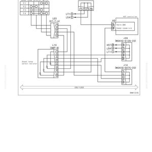 May include: A detailed circuit diagram with labels and connectors, including "Speed range selector switch" and "HST controller." The diagram is in black and white, with text and lines illustrating electrical connections and components.