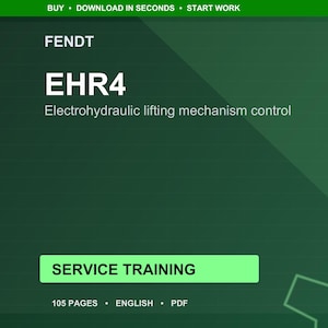 Fendt Ehr4 Elektrohydraulische Hubwerkssteuerung Service Trainingsanleitung PDF | Trainingsanleitung | Sofort Download Bild 1