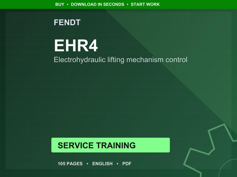 Fendt Ehr4 Elektrohydraulische Hubwerkssteuerung Service Trainingsanleitung PDF | Trainingsanleitung | Sofort Download Bild 1