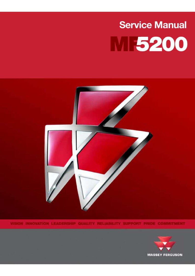 Manual de servicio en PDF para el cabezal Draper Massey Ferguson 5200 Xxxxxxxxxchdw1999 y modelos anteriores / Reparación en taller / Descarga instantánea imagen 2