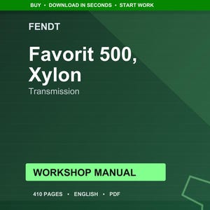 Fendt Favorit 500 xylon Transmission Workshop Manual PDF | Service Repair | Instant Download image 1