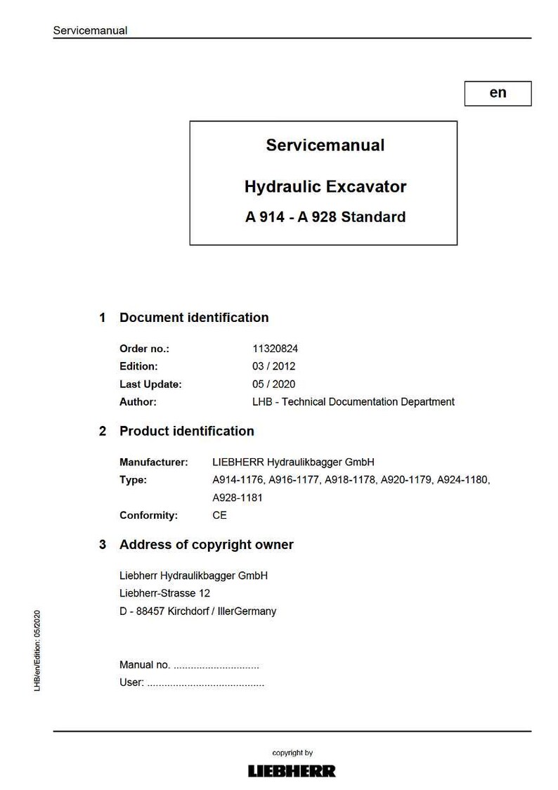 Liebherr A914 a928 standard Hydraulic excavator Service Manual PDF | Workshop Repair | Instant Download image 2