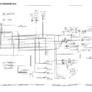 May include: An electric circuit diagram (2/2) with numerous lines, symbols, and text labels. The diagram is in black and white, showing the intricate connections and components of an electrical system. The text "ELECTRIC CIRCUIT DIAGRAM (2/2)" is at the top.