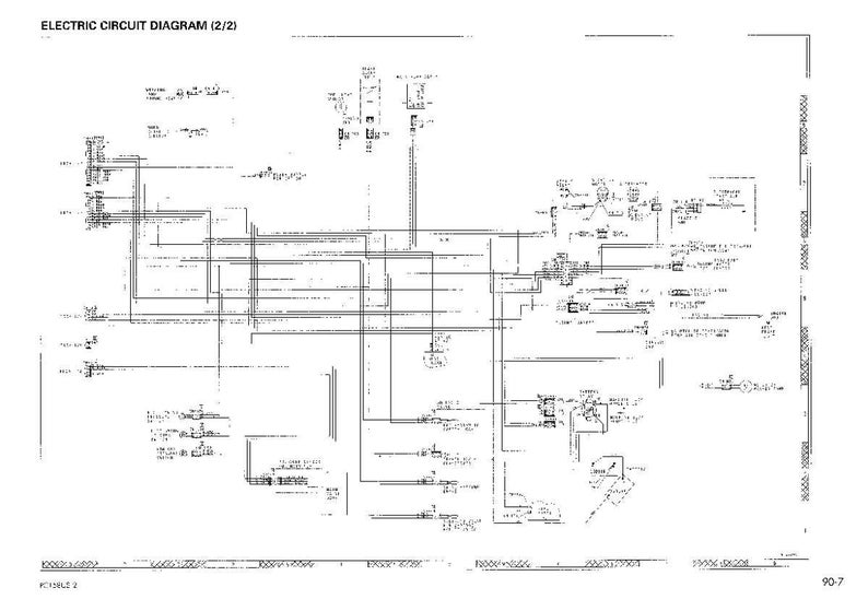 May include: An electric circuit diagram (2/2) with numerous lines, symbols, and text labels. The diagram is in black and white, showing the intricate connections and components of an electrical system. The text "ELECTRIC CIRCUIT DIAGRAM (2/2)" is at the top.