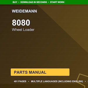 Weidemann 8080 Wheel loader Parts Manual PDF | Illustrated Catalog | Instant Download image 1