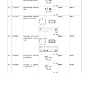 Puede incluir: Un diagrama detallado de componentes el&eacute;ctricos, incluyendo interruptores y conexiones de cableado, con etiquetas en franc&eacute;s. El diagrama incluye n&uacute;meros de pieza, descripciones y enlaces del sistema. Ilustraci&oacute;n t&eacute;cnica.