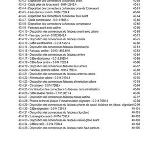 May include: A detailed contents page, titled "TABLE DES MATI&Egrave;RES", lists automotive electrical system components. The document includes sections on wiring harnesses, connectors, and related parts, with page numbers for easy reference.