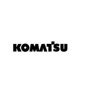May include: The KOMATSU logo in bold black letters on a white background. Below the logo is the DATAKOM logo and company information, including the address, phone, and fax number. The text "Printed in U.S.A." is at the bottom right.