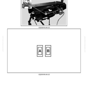 May include: Diagram of a road safety switch connector, labeled S2. The image includes a detailed illustration of the connector and a smaller diagram of a tractor. The text "A" and "B" are in separate boxes.