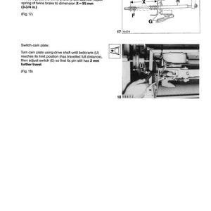 May include: Technical diagram with text instructions for machinery assembly and adjustment. Includes a diagram of a mechanism with labels and measurements, including 3-3/4 in. for dimension X.